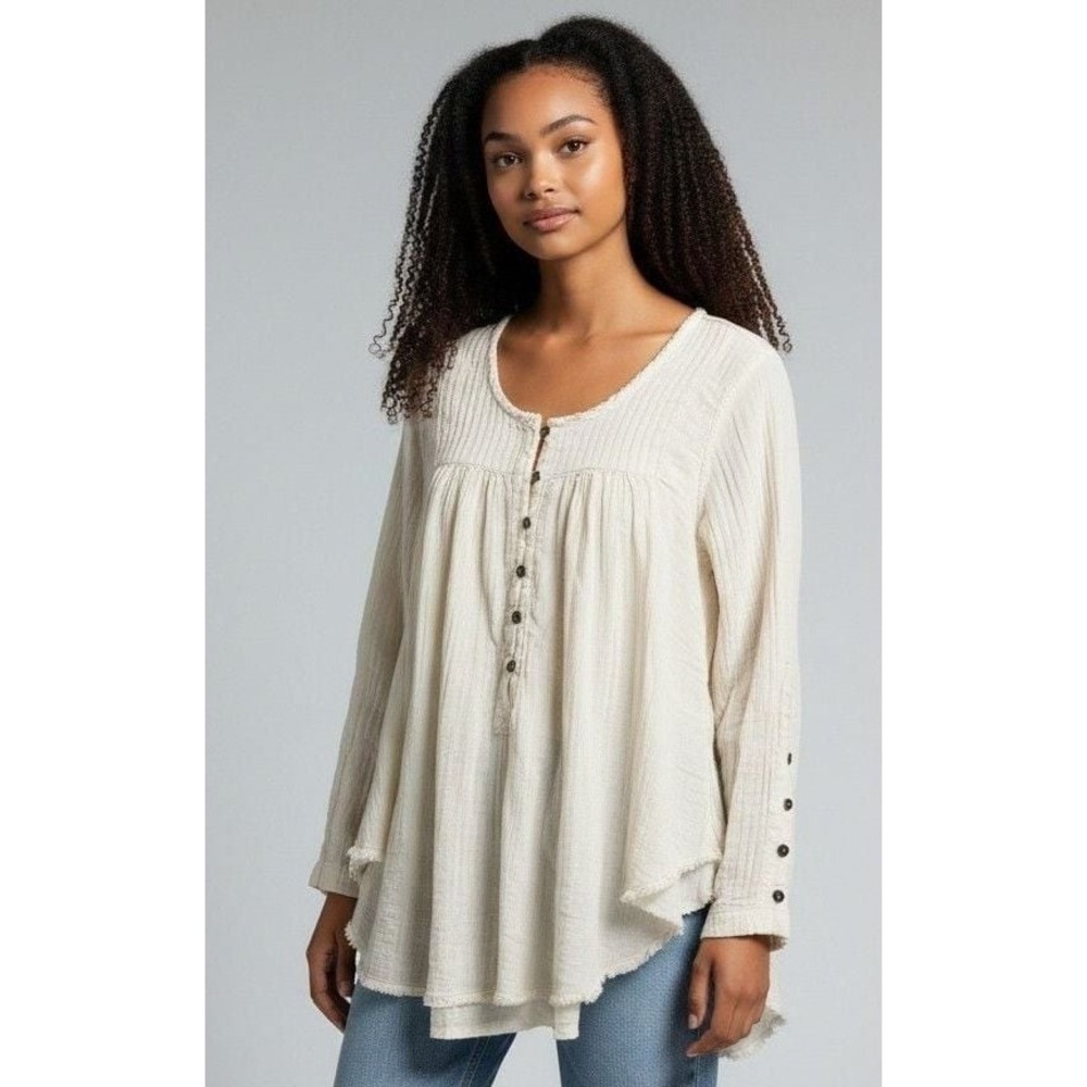 We The Free Full Swing Tunic Top White Size Small